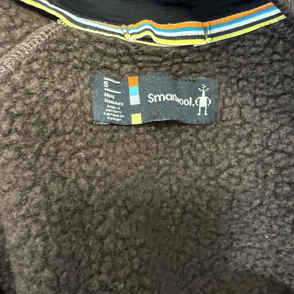 Smartwool Fleece Jacket Size S Brown Wool Blend Full Zip Outdoor Athletic Wear - Picture 5 of 7